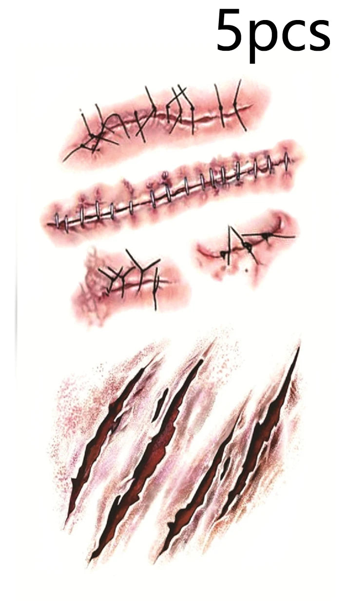 Halloween Fake Scar Tattoo Stickers