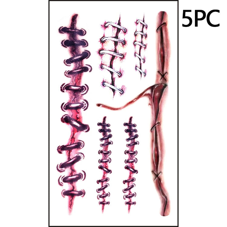 Halloween Fake Scar Tattoo Stickers