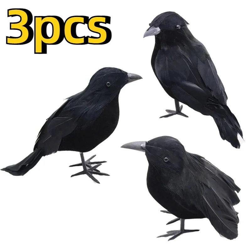 Realistic Crows Halloween Decoration